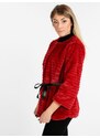 Smagli Giacca In Ecopelliccia Con Cintura Giacconi e Giubbotti Donna Rosso Taglia L