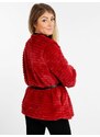 Smagli Giacca In Ecopelliccia Con Cintura Giacconi e Giubbotti Donna Rosso Taglia L