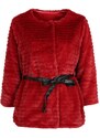 Smagli Giacca In Ecopelliccia Con Cintura Giacconi e Giubbotti Donna Rosso Taglia L