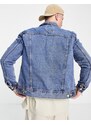 New Look - Giacca di jeans lavaggio azzurro-Blu