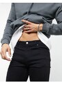 ASOS DESIGN - Jeans super skinny ed elasticizzati neri con strappi sulle ginocchia-Nero