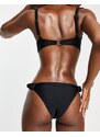 Ivory Rose Taglia Comoda - Slip bikini Mix and Match nero con nodi laterali