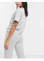 ASOS DESIGN - T-shirt del pigiama mix & match in jersey grigio mélange