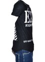Malu Shoes T-shirt lunga uomo nera slimfit maniche corte stampe scritta street style exih estate