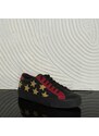 Malu Shoes Scarpe donna stelle nera rossa vera pelle made in italy fondo alto comfort