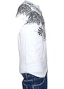 Malu Shoes T-Shirt bicolore black e white Modello con collo rotondo e maniche corte