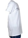 Malu Shoes T-shirt bicolore white modello con collo rotondo e maniche corte stampa centrale