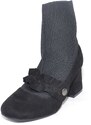 Malu Shoes scarpe donna tronchetto calzino moda slip on con mocassino base tacco comodo moda glamour
