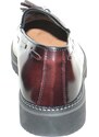 Malu shoes Scarpe uomo mocassino bordeaux inglese con nappina made in italy fondo classico sportivo con fondo furia grigio