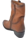 Malu Shoes Stivaletti donna Camperos texani tipo western a punta arrotondate cuoio liscia altezza caviglia arricciato