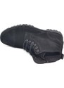 Malu Shoes Stivaletto uomo anfibio vera pelle scamosciata nero con lacci doppi fondo roccia ziglinato invernale antiscivolo