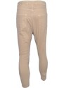 Malu Shoes Pantaloni uomo beige camel chino con strappi slim fit in cotone tinta unita linea giovane elasticizzato