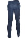 Malu Shoes Pantalone moda uomo blu vintage cotone chino elastico colori vari classico sportivo tasca america made in italy