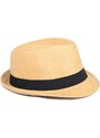 Malu Shoes Cappello di paglia uomo con banda nera tinta unita naturale moda estiva tendenza moda giovane