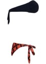 Malu Shoes Costume da bagno donna bikini swimwear con slip regolabile laccetto brasiliana fantasia astratta e fascia basic nera