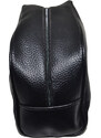 Malu Shoes Pochette grande uomo borsa a mano nero semitonda con zip e chiusura a portafoglio comodo portaoggetti glamour