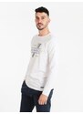 Baci & Abbracci T-shirt Manica Lunga Uomo Con Scritta Bianco Taglia Xl