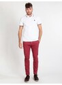 Baci & Abbracci Pantaloni In Cotone Slim Fit Casual Uomo Rosso Taglia 48