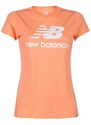 New Balance Essentials Stacked Logo T-shirt Donna Con Stampa Manica Corta Arancione Taglia L