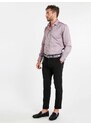 Fb Camicia Slim Fit Uomo In Cotone Classiche Rosso Taglia Xs