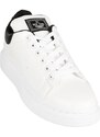 Saralòpez Sneakers Donna Stringate Con Strass Basse Bianco Taglia 38