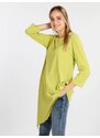 Wendy Trendy T-shirt Donna Asimmetrica Con Maniche a 3/4 Manica Corta Verde Taglia Unica