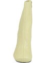Malu Shoes Stivaletto donna tronchetto beige nude con tacco a spillo basso stiletto a punta squadrata moda tendenza