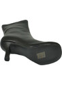 Malu Shoes Stivaletto donna tronchetto nero con tacco a spillo basso stiletto a punta squadrata moda tendenza
