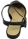 Malu Shoes Scarpe ballerine donna nere a punta lucida slingback con cinturino raso terra moda comfort fondo antiscivolo