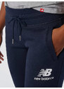 New Balance Esse Ft Sweatpant Pantaloni Sportivi Donna e Shorts Blu Taglia M