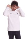 Trussardi Jeans FELPA TRUSSARDI CON CAPPUCCIO STAMPATA, Colore Bianco