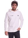 Trussardi Jeans FELPA TRUSSARDI CON CAPPUCCIO STAMPATA, Colore Bianco
