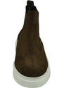 Malu Shoes Beatles uomo stivaletto con elastico in camoscio moro gomma bianca sportiva casual made in italy handmade