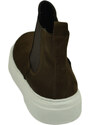 Malu Shoes Beatles uomo stivaletto con elastico in camoscio moro gomma bianca sportiva casual made in italy handmade