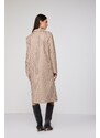 MANGANO Cappotto "Diana" Pied Poule Beige