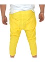 Malu Shoes Jeans slim fit color giallo, schizzi di colore nero chiusura con cerniera glamour