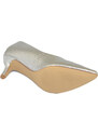 Malu Shoes Decollete' scarpe donna a punta tartaruga argento tacco a spillo midi 5 cm in pelle comodo per cerimonie eventi ufficio