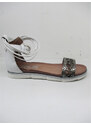 Sandalo pelle donna MJUS 740081 bianco/argento