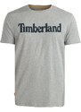 Timberland T-shirt Uomo In Cotone Biologico Con Scritta Grigio Taglia Xxl