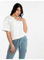 Solada T-shirt Donna Oversize In Cotone Manica Corta Bianco Taglia Unica