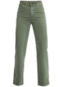 Smagli Jeans Donna a Gamba Larga Pantaloni Casual Verde Taglia L