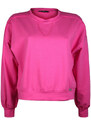 Baci & Abbracci Felpa Cropped In Cotone Sportive Donna Fucsia Taglia M