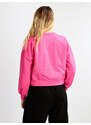 Baci & Abbracci Felpa Cropped In Cotone Sportive Donna Fucsia Taglia M