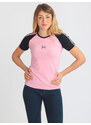 Millennium T-shirt Donna In Cotone Elasticizzato Manica Corta Rosa Taglia Xl