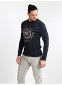 Coveri Collection Maglietta Uomo In Cotone a Manica Lunga T-shirt Blu Taglia Xxl