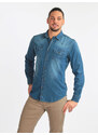 Coveri Contemporary Camicia Uomo In Jeans a Manica Lunga Classiche Taglia Xl