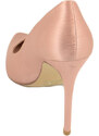 Malu Shoes Scarpe donna decollete a punta elegante in raso champagne lucido tacco a spillo 12 cm moda elegante cerimonia evento
