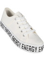 Energy Sneakers Donna In Tela Con Platform Zeppa Bianco Taglia 39