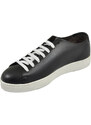 Malu Shoes Sneakers uomo in vera pelle nero con talloncino in pelle tono su tono gomma comfort casual made in Italy moda