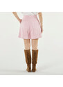Solotre shorts a vita alta rosa
